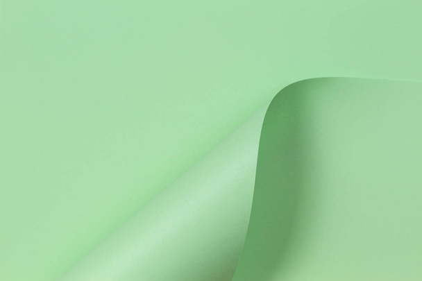 Abstract geometric shape pastel green paper background - Foto, Bild