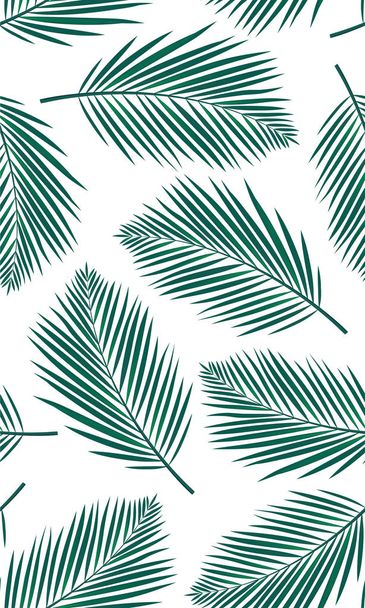 Seamless pattern with palms leaf - Vector, Imagen