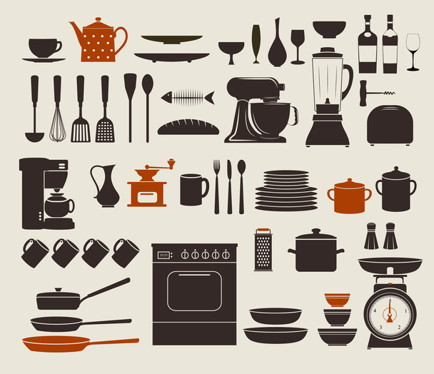 Urządzenia kuchenne - Wektor, obraz