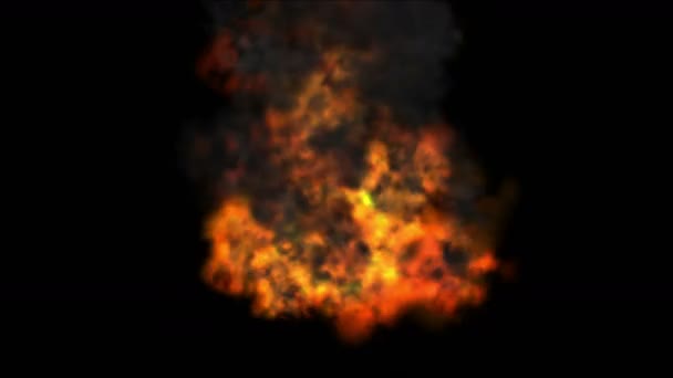 4 k Hot ogień płonący tło, streszczenie potężnych cząstek dymu moc energii. - Materiał filmowy, wideo