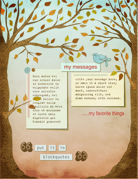 Fall Background Page - Vector, Image