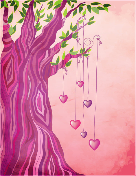 Big Valentine Tree - Vector, Image