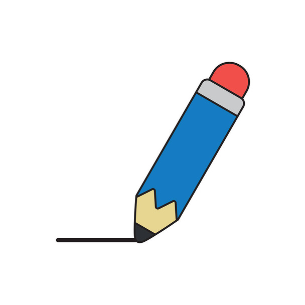 Vector icon concept of pencil drawing line. - Vector, Image