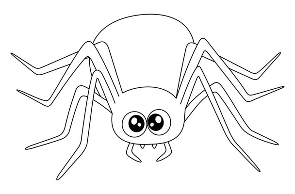 Cut spider cartoon, vector illustration - Vektör, Görsel