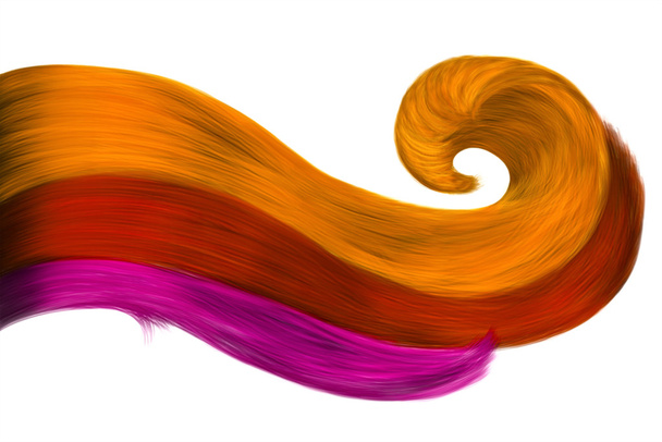 abstraktní nakreslené prameny vlasů - Fotografie, Obrázek