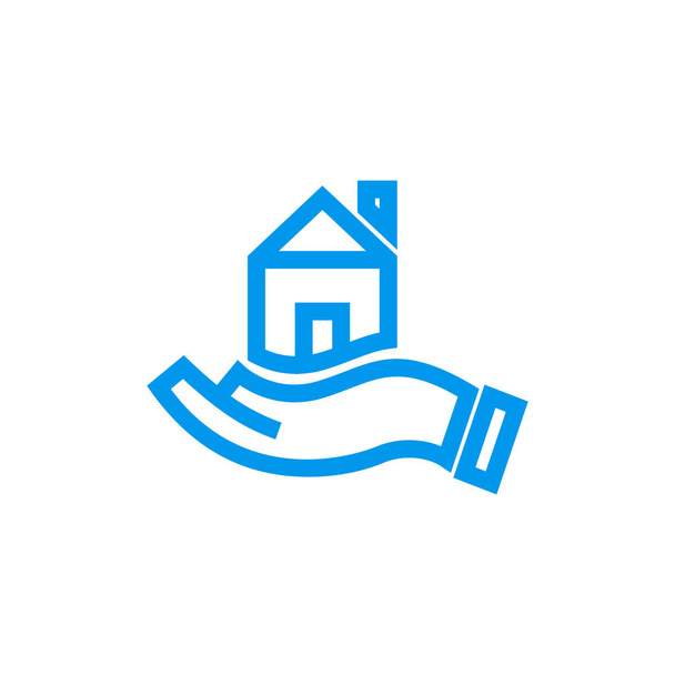 Znak ochrony domu-bezpieczeństwo nieruchomości ikona wektor - Wektor, obraz