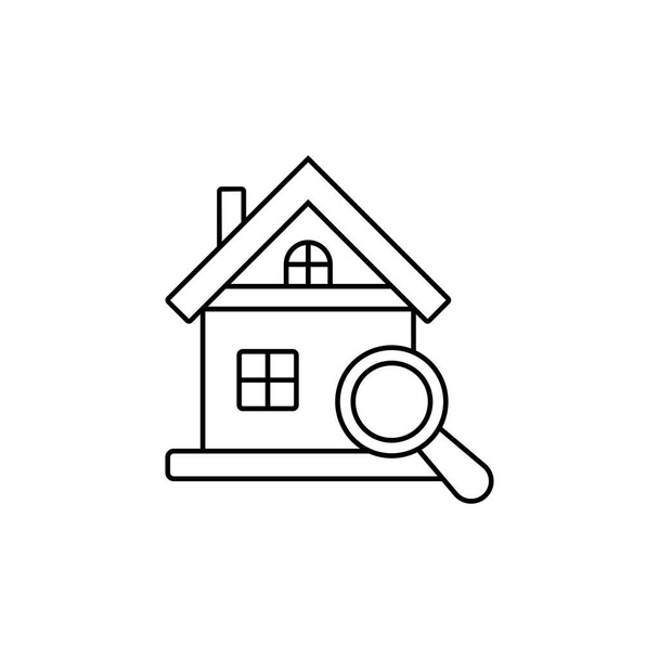 Αναζήτηση σπίτι εικονίδιο-βρίσκοντας ένα διάνυσμα Αρχική πινακίδα - Διάνυσμα, εικόνα