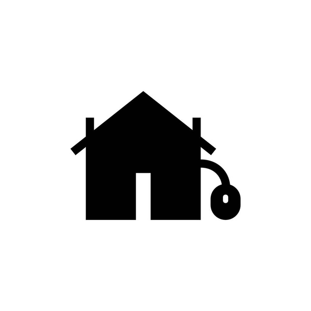 Maison contrôle concept signe - Maison avec icône de la souris
 - Vecteur, image