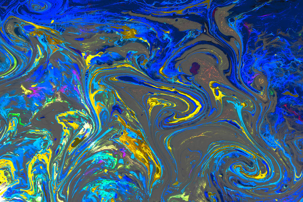 Textura de fondo de arte grunge abstracto con salpicaduras de pintura de colores - Foto, Imagen
