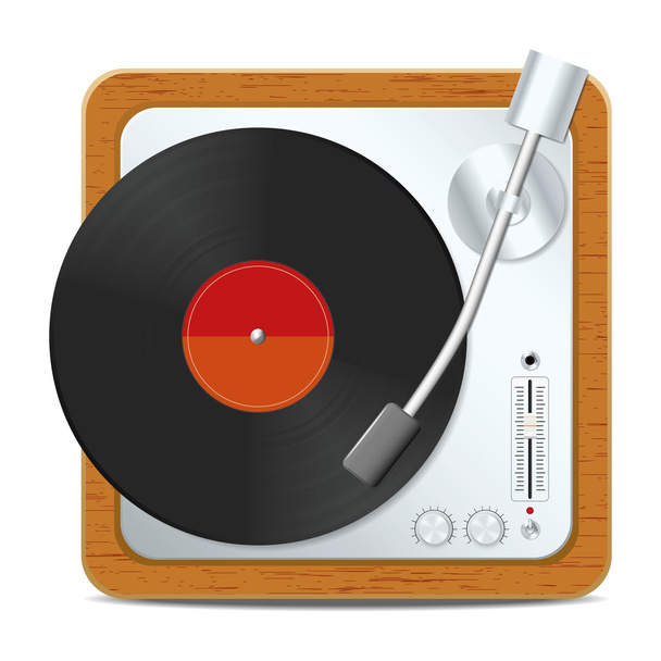 Square turntable - Vector, Image