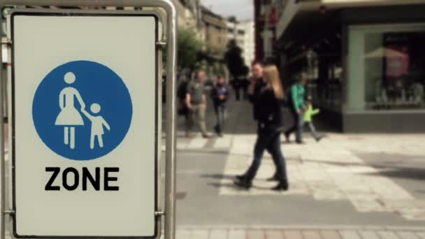 Pedestrian zone in the city - Footage, Video