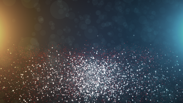 Abstract vintage bokeh particles particles in space with light, computer generated abstract background, 3D render - Footage, Video