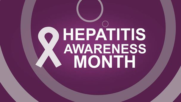Hepatitis Awareness maand, een jaarlijkse campagne ter verhoging van het bewustzijn van virale hepatitis. Hepatitis test dag. Poster, kaart en banner campagne. Ontwerp illustratie. - Foto, afbeelding
