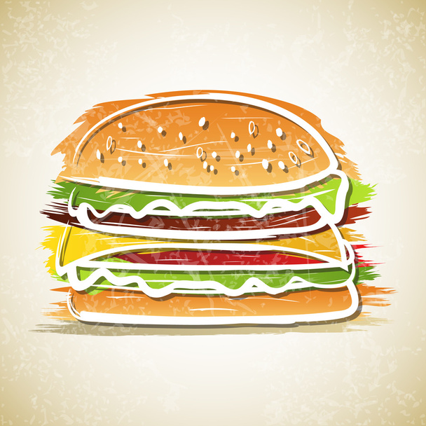 Hamburger - Vektor, Bild