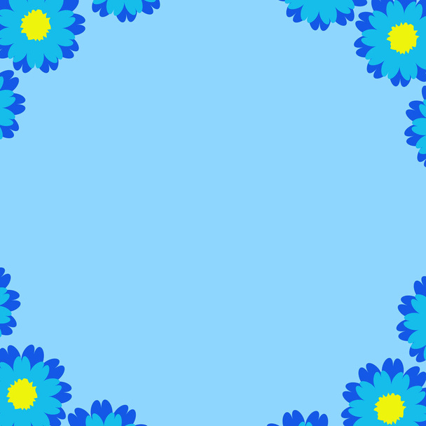 Pattern with Flowers. background Flower frame - Illustration - Вектор,изображение