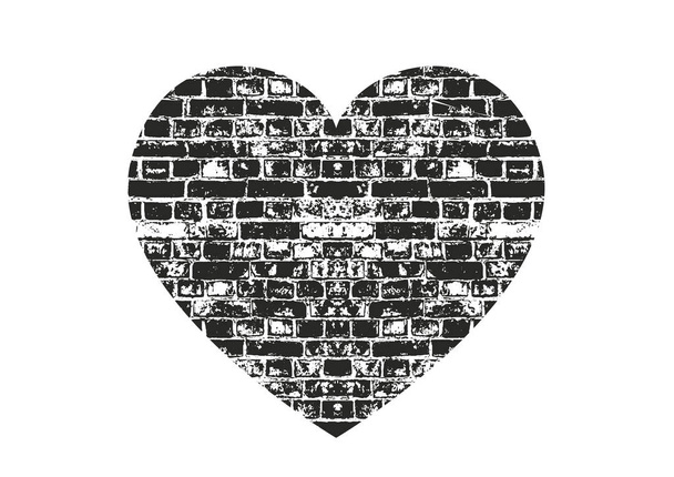 Изолированное сердце гранжа бедствия с бетонной текстурой. Элемент для поздравительных открыток, День Святого Валентина, свадьба. Творческая концепция
. - Вектор,изображение