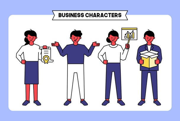 Business people and office workers vector design. - Vector, Image