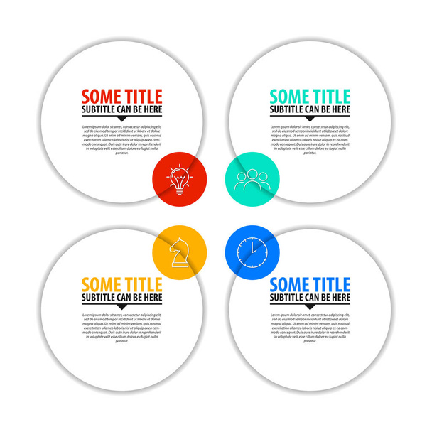 Infographic design template. Creative concept with 4 steps - Vector, Image