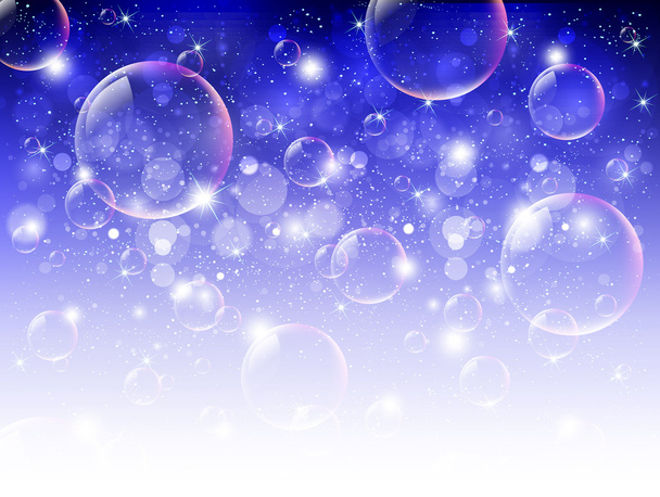 Sky background soap bubbles - Vector, Image