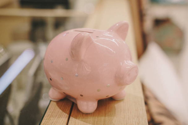 Piggy Bank, geldbesparende concept - Foto, afbeelding