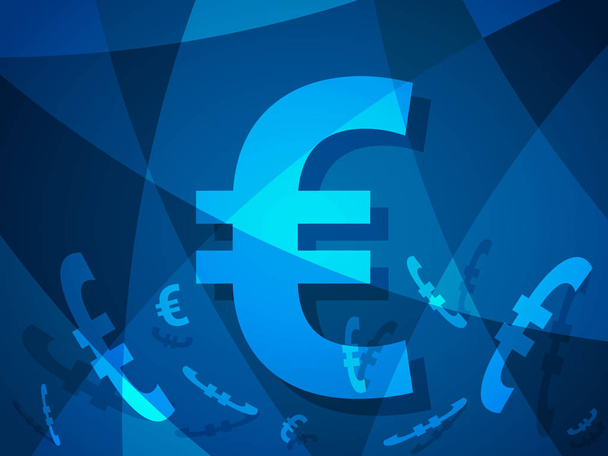 Euro fundo abstrato com design criativo moderno com dinheiro europeu
 - Vetor, Imagem