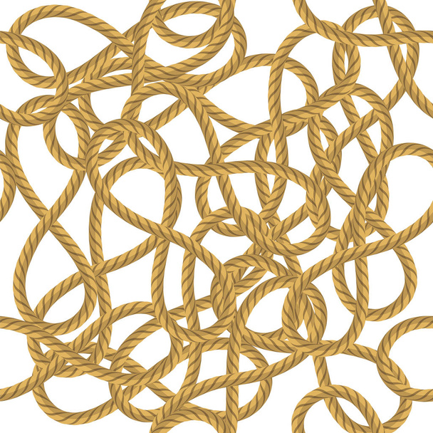 Patrón de cuerda sin costura en fondo blanco
 - Vector, imagen