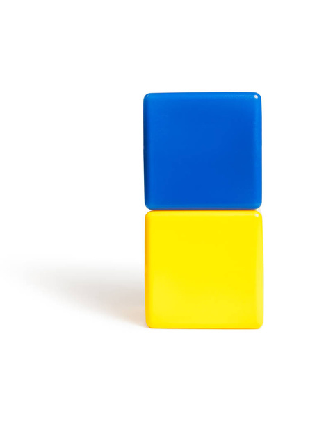 kleuren van de vlag van Oekraïne: blauw en geel in de vorm van CH - Foto, afbeelding