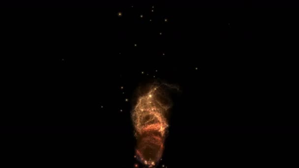 4 k fajerwerki eksplozją blasku cząstek gorącej lawy fireball energii. - Materiał filmowy, wideo