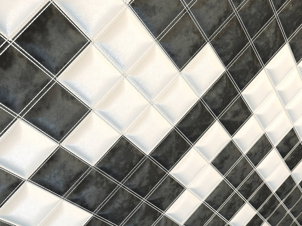 Leather square stitched texture or background  - Valokuva, kuva