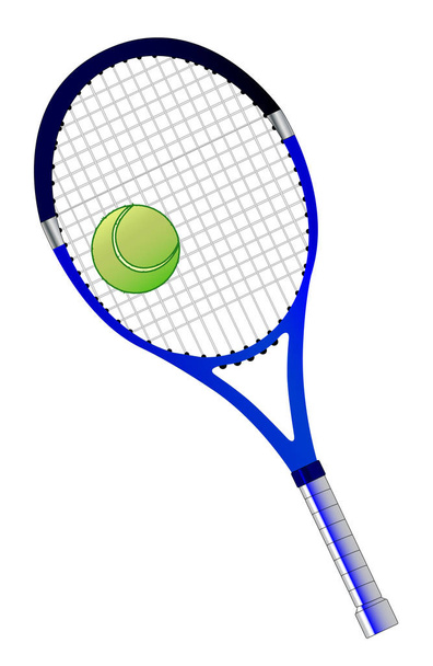 ρακέτα τένις και μπάλα - Διάνυσμα, εικόνα