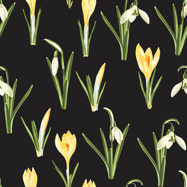 vector illustration of beautiful flowers pattern background - Vector, Image