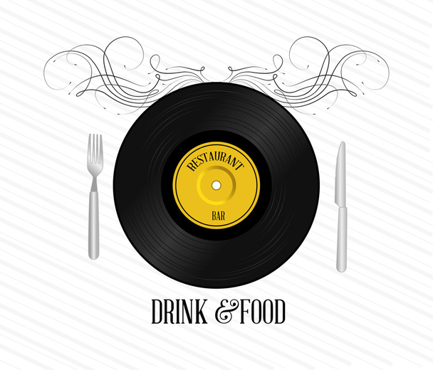 Bebida y comida
 - Vector, imagen