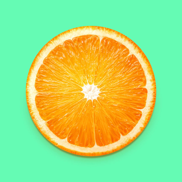Orange slice fruit - Foto, imagen