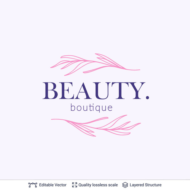 Beauty cosmetics boutique logo design. - Vektor, Bild