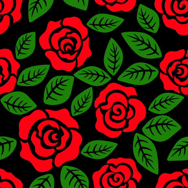 Безшовний квітковий візерунок троянди
 - Вектор, зображення
