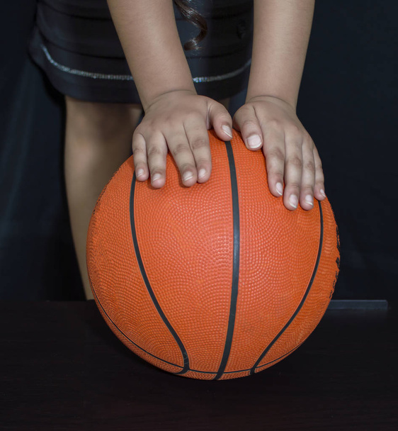 Two hands on the basketball - Zdjęcie, obraz