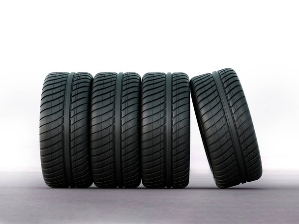 neumáticos de carreras para todas las estaciones y el mal tiempo
 - Foto, imagen
