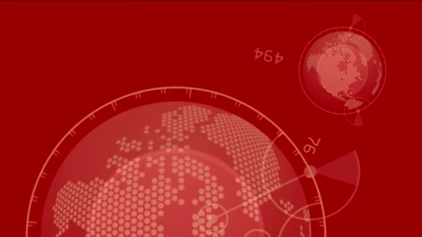 4 k グローバル Gps 地球市地図の軍用レーダー Gps 画面ナビゲーション インター フェース. - 映像、動画