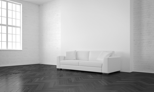 modern living room with sofa - Illustration - Photo, Image