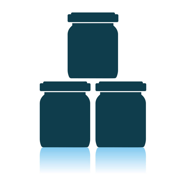 Baby Glass Jars Icon - Vector, Image