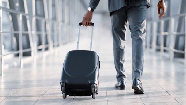 Businessman At Airport Moving To Terminal Gate For Business Trip - Photo, Image