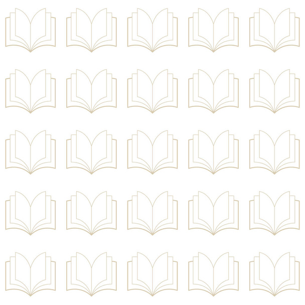 Vektor varrat nélküli mintázat a könyvek, tiszta és minimalista - Vektor, kép