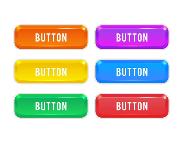 Web buttons flat design - Vecteur, image