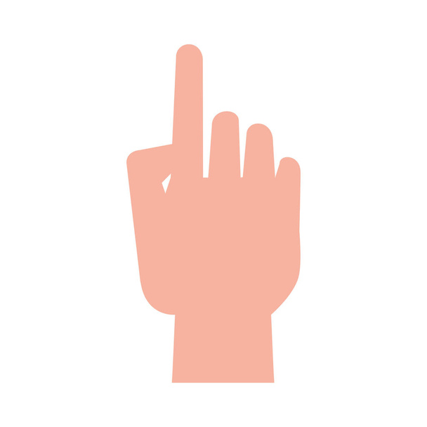 mano señalando icono de dibujos animados
 - Vector, imagen