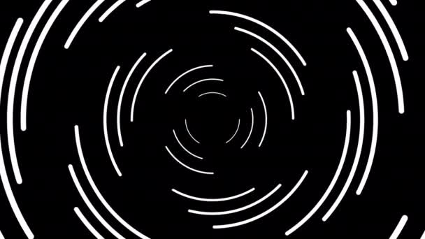 abstrakte geometrische weiße Striche, spiralförmige rotierende Linien, computergenerierter Hintergrund, 3D-Renderhintergrund - Filmmaterial, Video