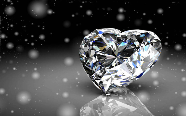 Ilustración brillante diamante blanco .3D representación. (alta resolución
  - Foto, Imagen