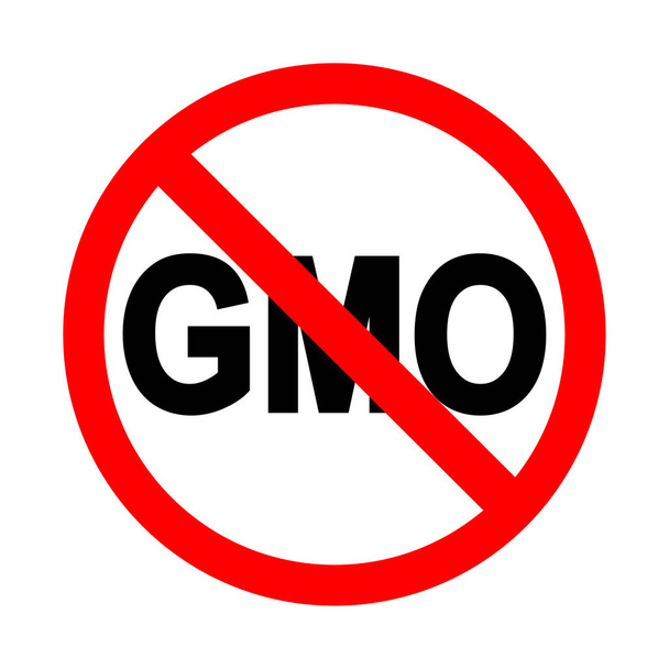 Não há sinal de OGM. Ilustração vetorial de uma coleção de sinais de proibição
 - Vetor, Imagem