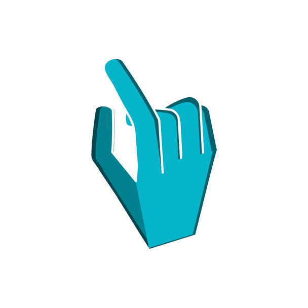 Hand-Cursor isoliert Icon-Vektor-Abbildung - Vektor, Bild