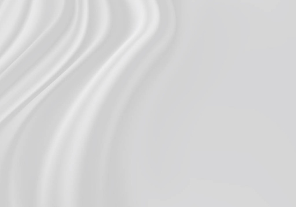 Witte stof gordijn golf met zwarte ruimte ontwerp moderne luxe achtergrond textuur vector illustratie.  - Vector, afbeelding