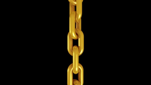 Golden Metal lánc forgatható varrat nélküli hurok animáció 3D Motion grafikus háttér új minőségi ipari techno építőipar hűvös szép örömteli 4k videofelvétel - Felvétel, videó